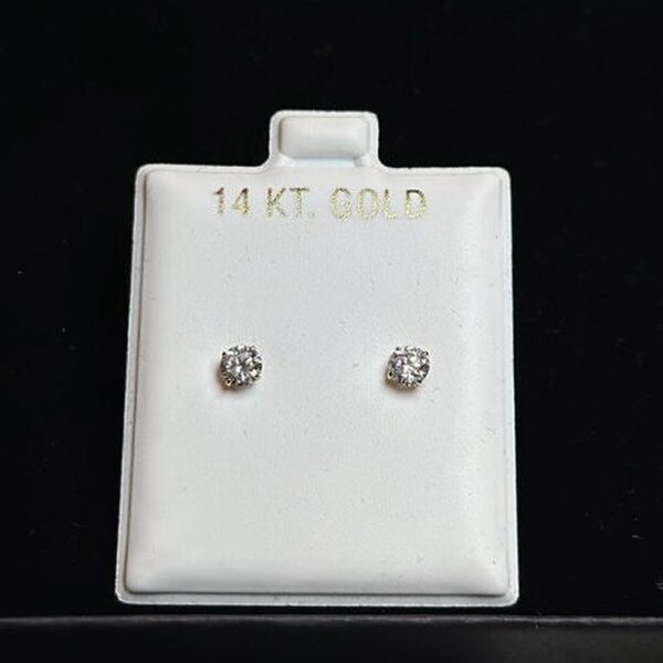 Colección de Joyería Aretes Oro14 Kt Figura Diamante