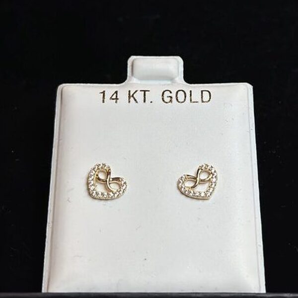 Colección de Joyería Aretes Oro14 Kt Figura Luna